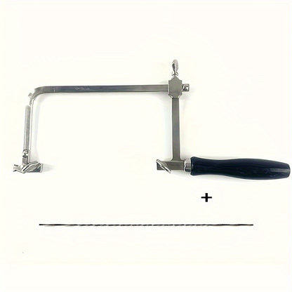 Black Handle Movable Saw Bow Wire Saw Mini Wire Saw U-shaped Saw Bow Small Hand Saw Jewelry Tool DIY Production Tool.