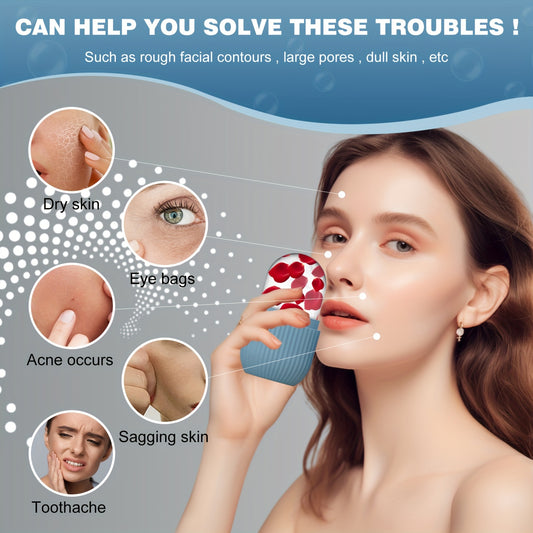 1pc XKMIESS Face Massage Ball - Reusable Cooling Roller for Skincare, & Toothache Relief - No Batteries Needed, Durable & Hygienic Design