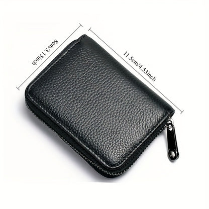[Stylish Men's Card Holder] Stylish Men's Card Holder | Zippered Pocket | Great Gift for Fathers, Christmas, Valentine's Day