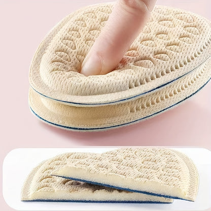 2/4pcs Soft Round-toe -relieving Insole with Heart-shaped Cushioning Pad, Non-slip, Suitable for High Heels and Casual Shoes.