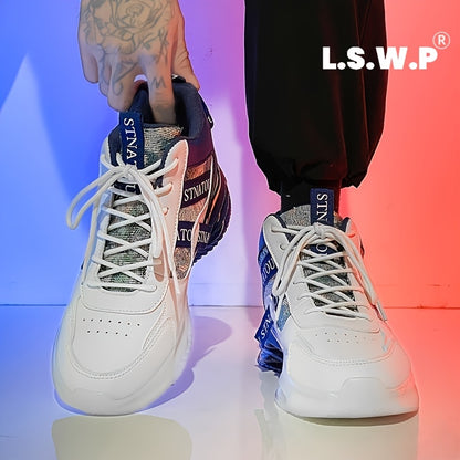 Old Daddy Trendy Shoes Men'S And Women'S Autumn And Winter Couple Same Style Trendy Shoes Anti-Slip Travel Shoes Men'S Height Increasing Super Light Versatile Easy Women'S Casual High-Top Sports Casual Men'S Shoes
