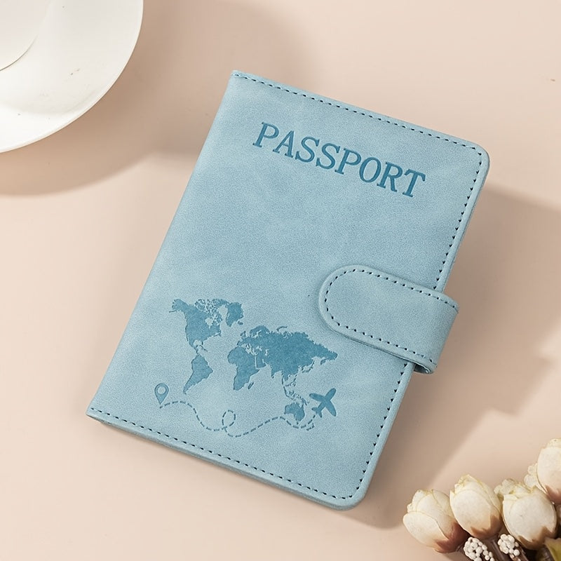 RFID Passport Holder, Card Holder, Wallet, ID Card Holder, Multi-Function Travel, Made of PU Synthetic Leather, Casual Vacation Pattern Print, with 1 Bill Compartment and 2 SIM Card Slots, Daily Use