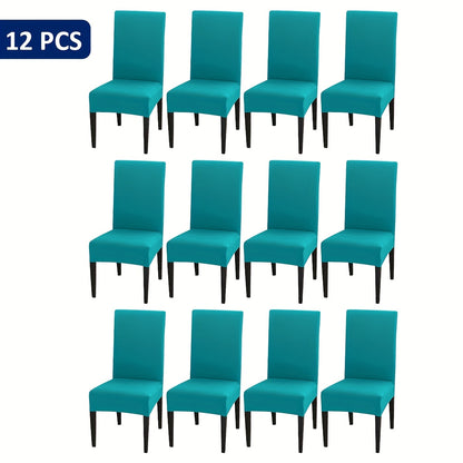 4-Piece/6-Piece/8-Piece/10-Piece/12-Piece S-Size Elastic Kitchen Chair Covers for Home Use