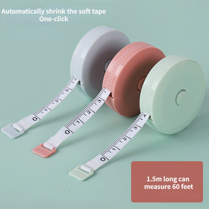 A Plastic Measuring Tape, 59.06 Inches Long, a Cute Soft Tape Measure, Featuring Automatic Retractable Design