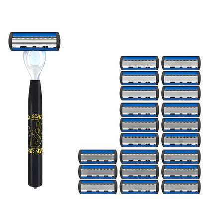 Men's Beard Shaver, 6-layers Blades Razors, Non Slip Handle, Replacement Blades, Men's Shaving Tools