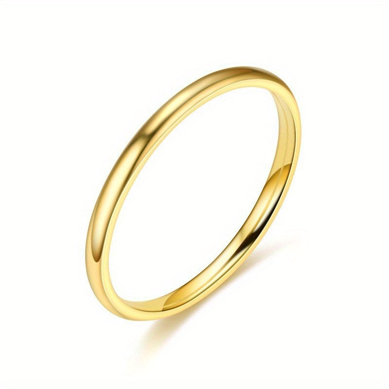 1pc 2MM Smooth Spherical Stainless Steel Ring