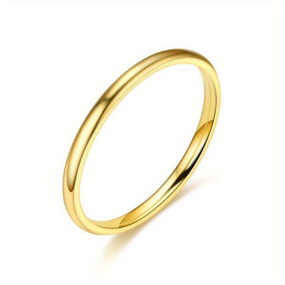 1pc 2MM Smooth Spherical Stainless Steel Ring