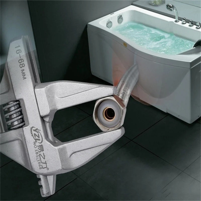 Aluminum Alloy Wrench, Multi-Function Adjustable, Strong Grip, Fits 6-68mm Pipes and Valves, Suitable for Bathroom Repairs