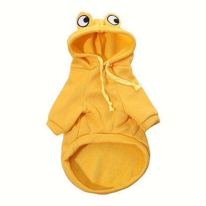 Pet Sweatshirt - Cute Frog Transformer Hooded Sweatshirt, 1pc