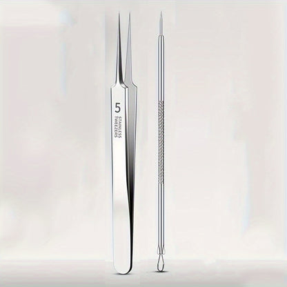 Blackhead And Blemish Extractor Made of Stainless Steel - Odorless Tools Designed for The Face And Nose, Suitable for Normal Skin - Expert Facial for Whiteheads And Pimples