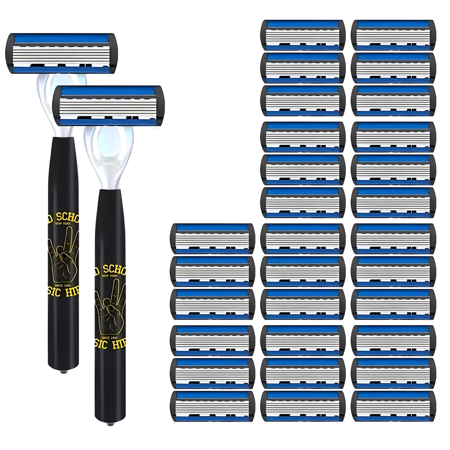 Men's Beard Shaver, 6-layers Blades Razors, Non Slip Handle, Replacement Blades, Men's Shaving Tools