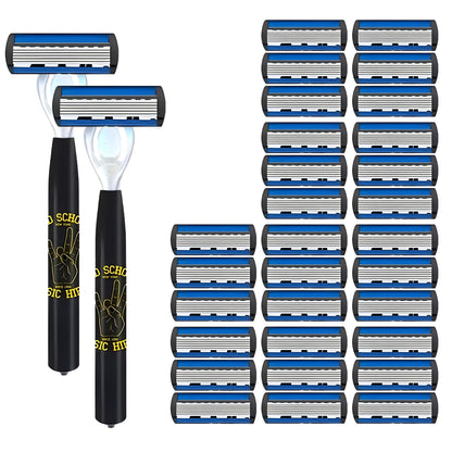 Men's Beard Shaver, 6-layers Blades Razors, Non Slip Handle, Replacement Blades, Men's Shaving Tools
