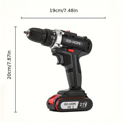 Electric Drill for Home Use, Featuring a Lithium Battery, Multifunctional Impact Drill, And Electric Screwdriver