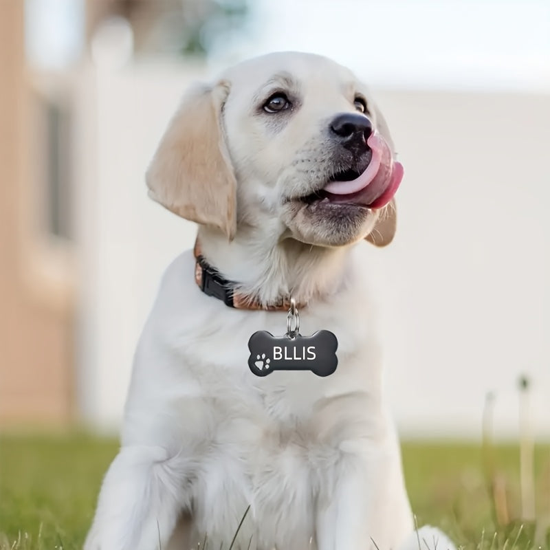 1pc, Custom Personalized Dog Tag, Stainless Steel Tag with Engraved Name and Phone Number, Durable Pet Anti-Loss ID Tag, Dog Name Tag