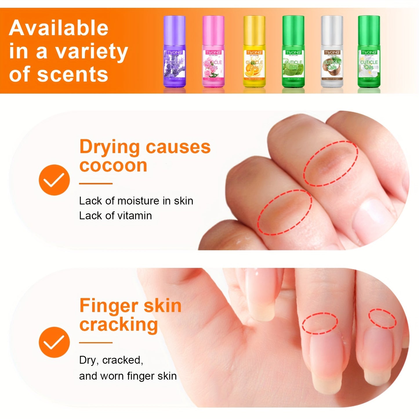 5ml Rose Nutrition Oil Cuticle Oil with Jojoba Oil for Natural Nail Care, Dead Skin and Damaged Nail Repair for Women Daily
