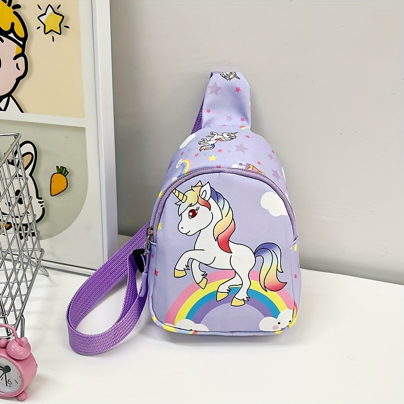 Back-To-School Chest Bags, a Unicorn-Patterned Shoulder Bag for Girls, a Easy Dinosaur-Patterned Waist Bag for Boys, Suitable for Children Aged 3-6 And Under 3.2 Feet/1 Meter, an Ideal Gift Choice