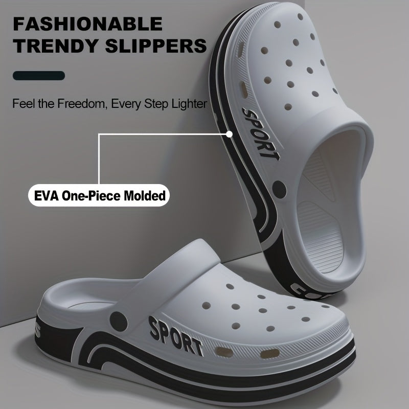 Men's EVA Thick-Soled Fashionable Versatile Trendy Durable Sporty Breathable Beach Shoes for Outdoor Wear