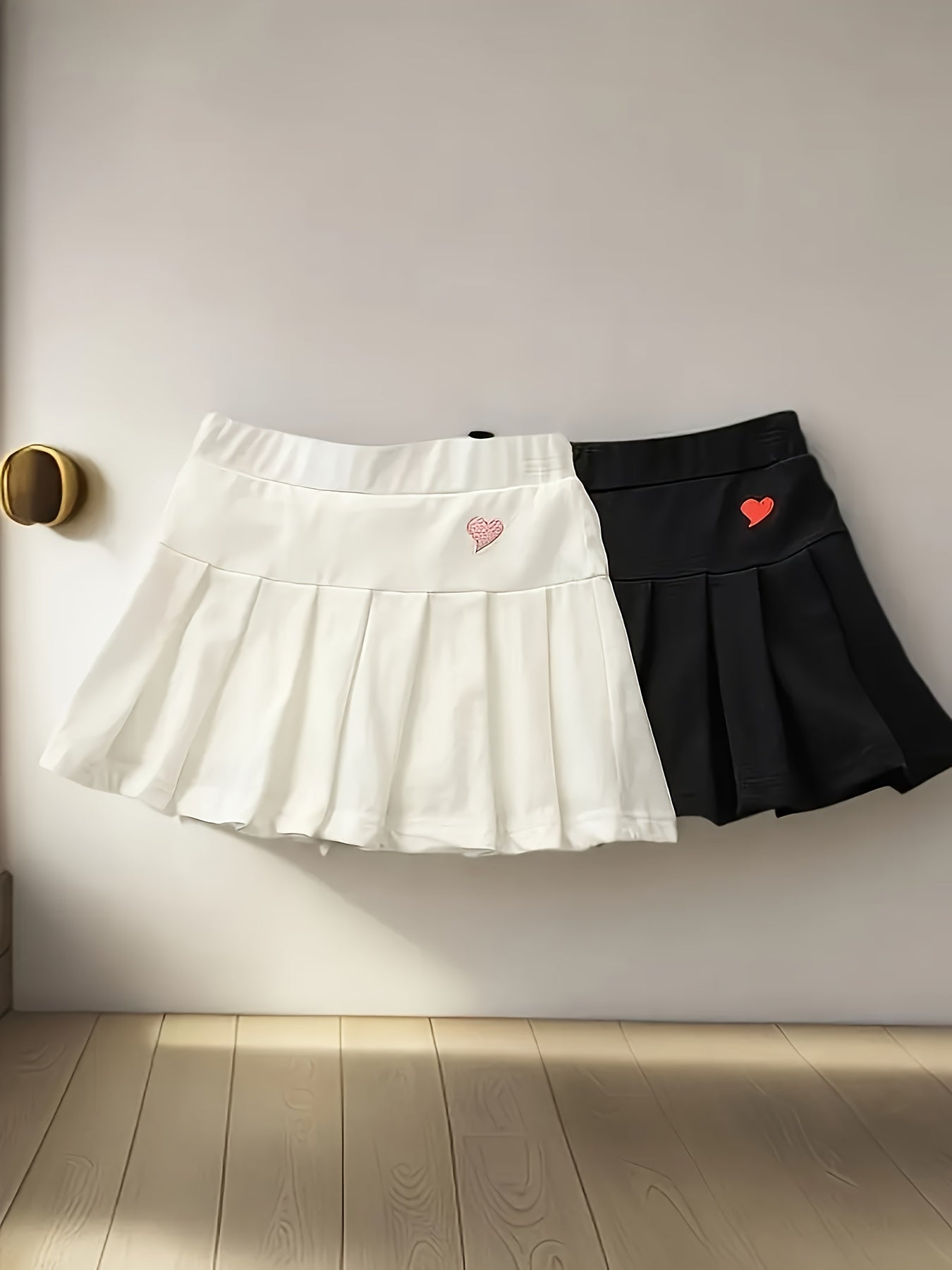 2 Girls Casual Skirt Pants with Secure Elastic Waistband - Machine Washable Solid Color Skirt Pants for Toddlers And Children, Breathable Summer Set