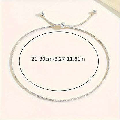 A Sleek Statement Minimalist Adjustable Anklet