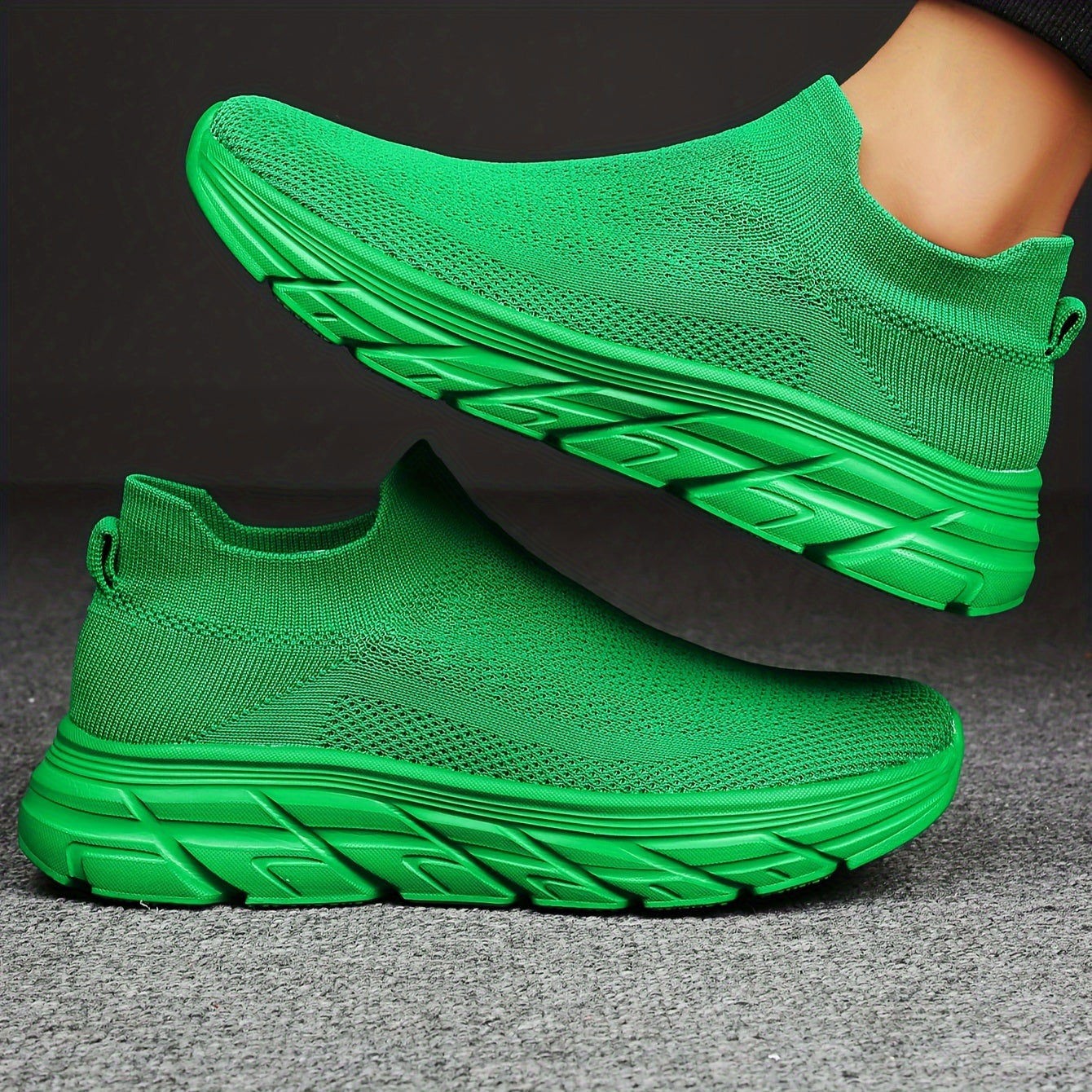 Men's Casual Sneakers, Comfortable and Breathable Slip-On Sock Shoes