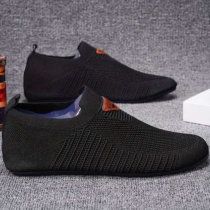 Men'S Casual Slip-On Sneakers - Beige Fabric, Round Toe, Rubber Sole, All-Season Athletic Shoes for Walking, Hiking, Tennis, and Daily Wear, Casual Athletic Shoes | Modern Casual Sneakers | Slipon Comfort