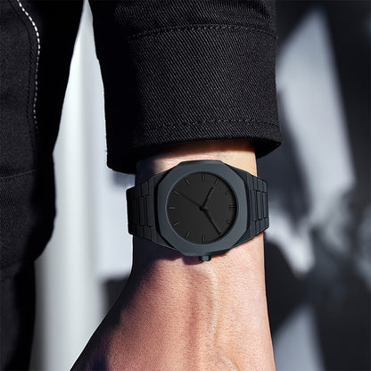 [Affordable Luxury Watch] 1pc Minimalist Modern Black Quartz Watch - Men's Women's Adjustable Strap, Everyday Casual & Formal Wear, Perfect Gift for Birthdays, Graduation, Couples - Affordable Luxury Watch for Him/Her, Back to, Creative Design
