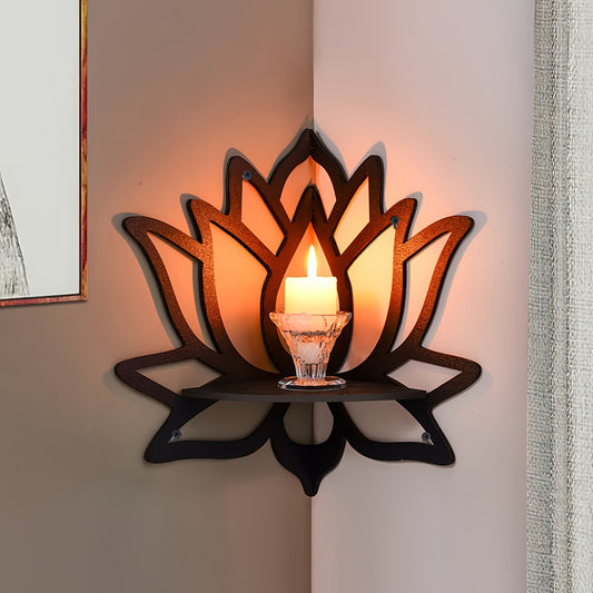 Creative Lotus Wall/Art Deco Style/Matte Finish/Wall Hanging/Home Decor And Wall Decoration/Made of PS/1 Corner Cabinet