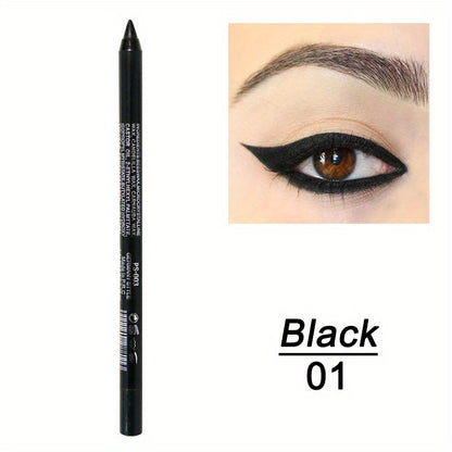 [High Pigmented Eyeliner Stick] 14-Color High Pigmented Pearly Shimmer Metallic Smokey Punk Gothic Style Eyeliner | Long Lasting Waterproof Eyeliner Stick, Matte in, Brown, Green, Pink