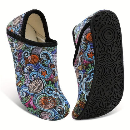Women And Men Rubber Sole Soft-Lightweight Flat Shoes Non Slip House Gifts for Couple Slipper Designed for Wide Feet, Women Shoes