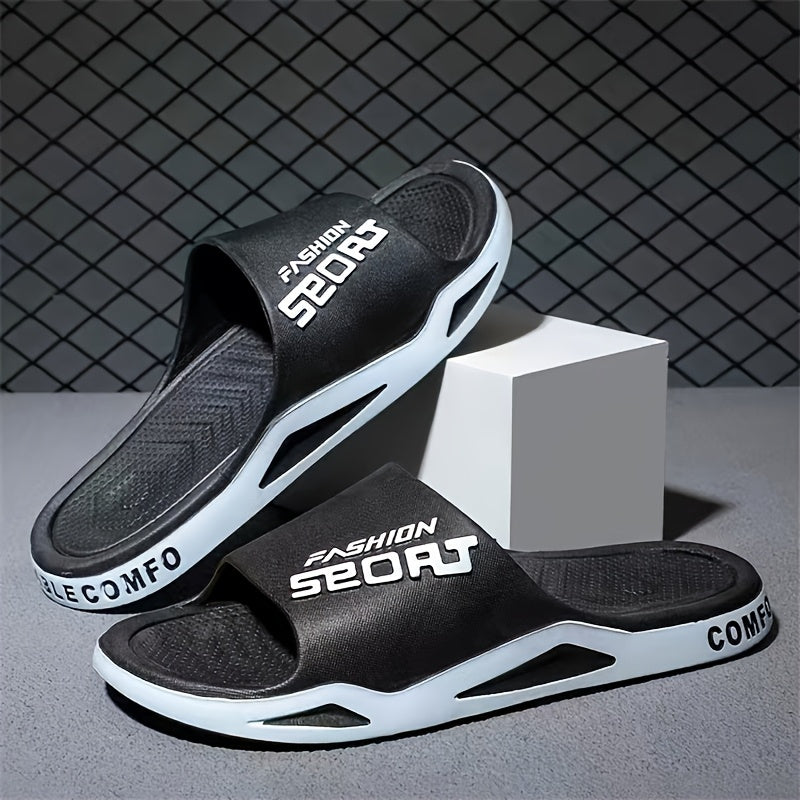 Trendy Oversized Flat Slippers, Lightweight Soft-Soled, for Home Bathroom and Indoor Use Outdoor Sports Comfortable Beach Outings