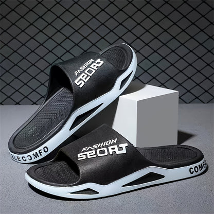 Trendy Oversized Flat Slippers, Lightweight Soft-Soled, for Home Bathroom and Indoor Use Outdoor Sports Comfortable Beach Outings