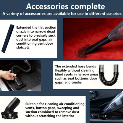 12V Handheld Vacuum Cleaner, Hand Held Car Vacuum Cleaner Strong Suction 8000PA, Portable Mini Hand Vacuum Dust Busters Cleaner for Car, Home And Pet