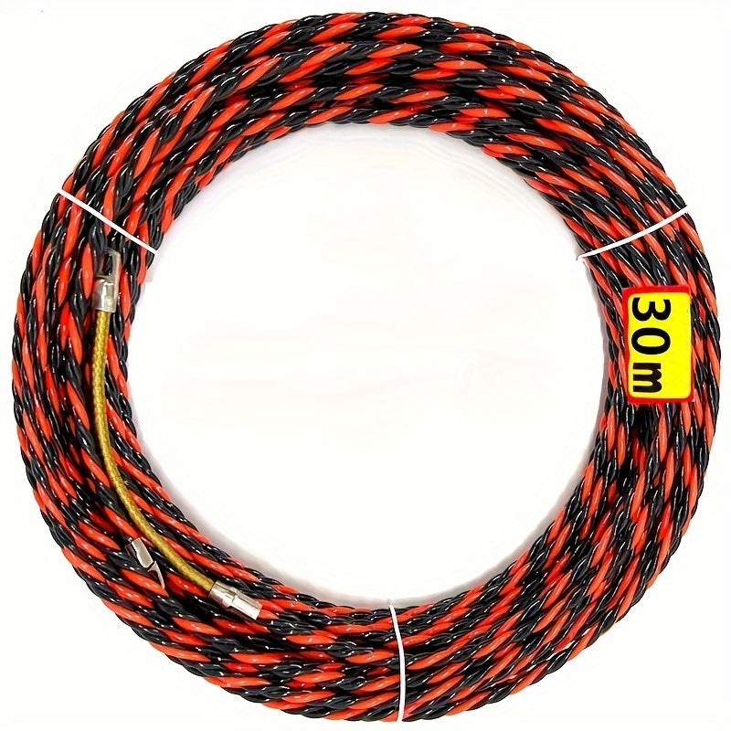 [Non-Braided Wire Puller Tool] Electrician'S Wire Puller Tool, Steel, Non-Braided, Durable Metal Connectors, Flexible Material for Easy Cable Insertion And Extraction