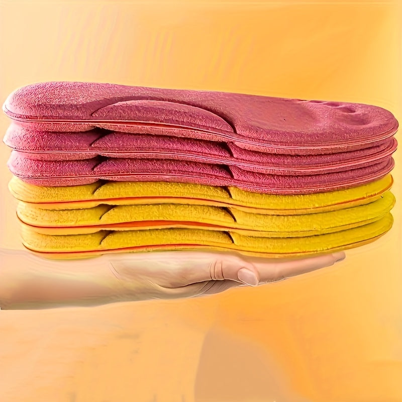 2 Pairs of Winter Insoles, Thickened and Warm, Seasonal Warm Men's and Women's Sports Shoe Accessories with a Small-size Trim Line, Can Be Freely Trimmed from Size 36 to Size 35