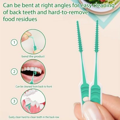 100pcs/200pcs/400pcs Dr. Emma Dental Picks Mint Brush Picks | Alcohol Free, Gentle on Gums, Soft Flexible Bristles