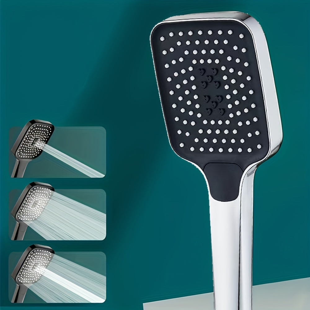 Large Area Shower Nozzle Silver Head, 3 Adjustable Modes, High-quality High-pressure Water-saving Water Flow Shower Faucet, Nozzle, Bathroom Accessories Only Used for Shower or Bathtub,for Shower Use Only, Christmas/Halloween Gift Decoration