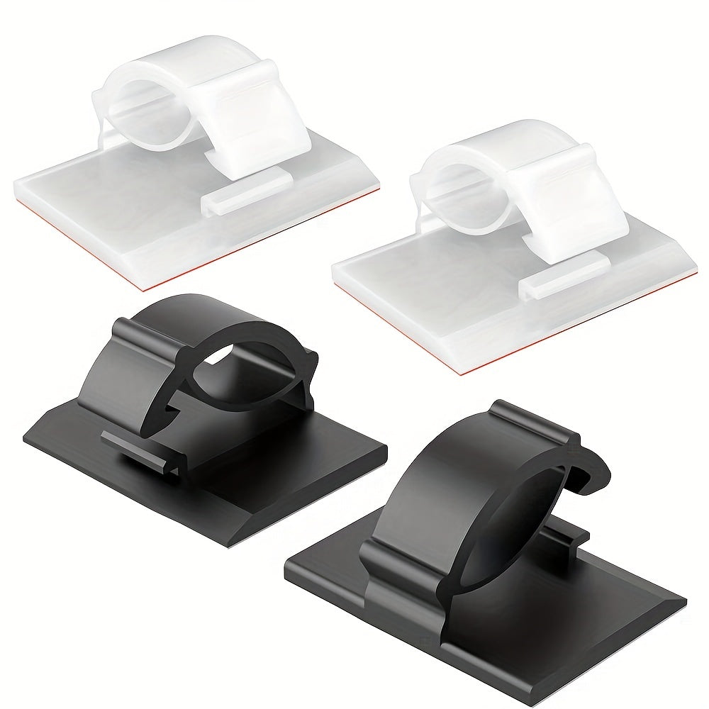 Self-Adhesive 30pcs Cable Clips - Organize Cords & Keep Out of Sight!