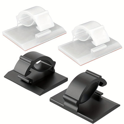 Self-Adhesive 30pcs Cable Clips - Organize Cords & Keep Out of Sight!