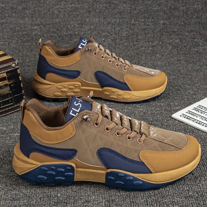 Men'S Thick-Soled Dad Shoes for Autumn And Winter, Korean Style, Comfortable Running Sneakers, Low-Top Fashionable Breathable Sports Shoes