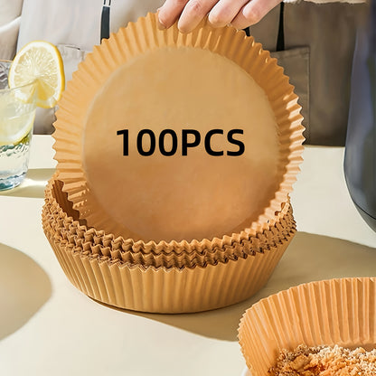 Brown Party-Specific Oil Absorbent Paper, Household Food Mat Sheets for Baking and Air Fryer Use