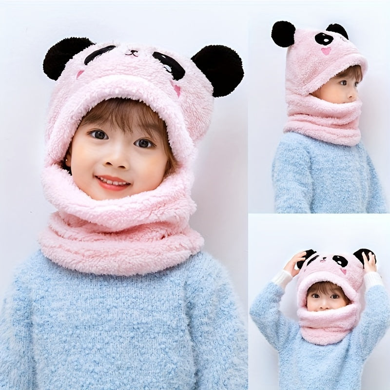 Unisex Youngsters Winter Warm Hat with Neck Warmer, Windproof Face Cover and Ear Protection for