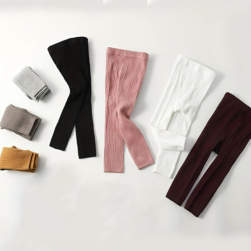 Ensure Your Little Girl Stays Cozy with These Soft Knit Leggings Designed for Toddlers
