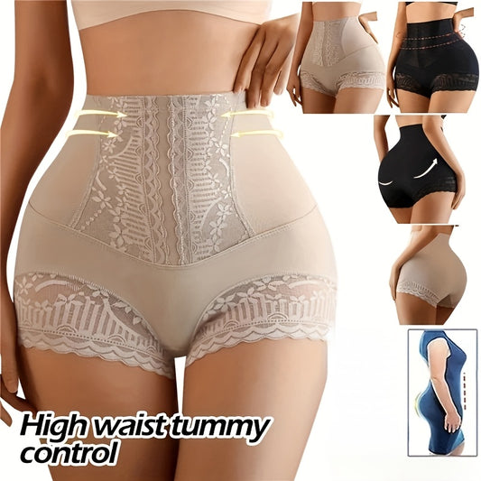 [High-Waisted Shapewear] Seamless High-Waisted 1 Pair of Women's Elastic Tummy Control Underwear, Shapewear Briefs for a Flat Belly, Ideal for Postpartum Use in Summer
