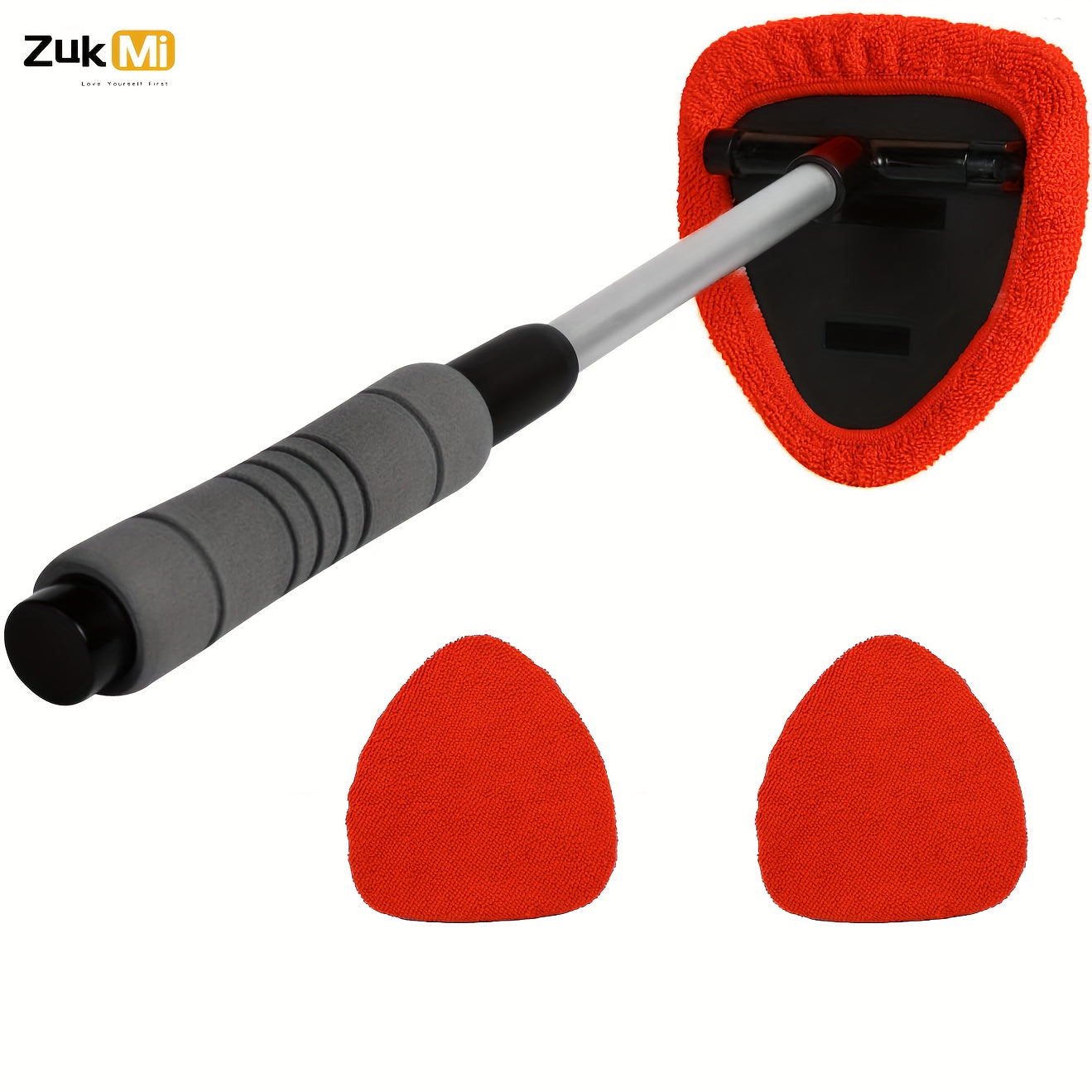 Microfiber Windshield Cleaner - Extendable Handle, Auto Interior & Exterior Glass Wiper, Car Glass Cleaning Tool Kit