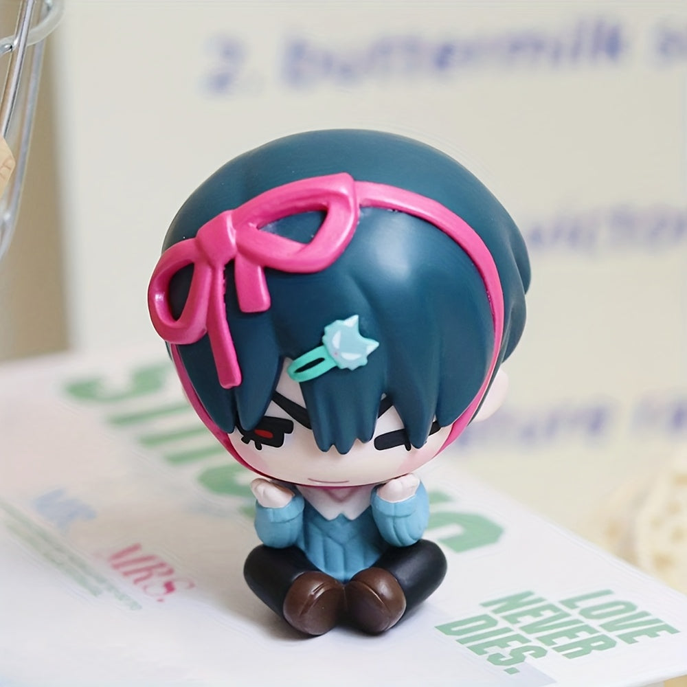 [Halloween, Christmas, Gift] 1pc/Figurines<Ivan&Till&Sua>Anime Figure- 6Cm Adorable Chibi Sitting Figure-Decorations-Collectibles-Desktop, Computer Case, Car Decoration-Halloween, Christmas, Gift-Innovative Gifts-Collector's Model