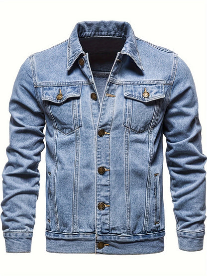 Men's Casual Slim-Fit Cotton Jacket Men's Denim Jacket
