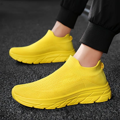 Men's Casual Sneakers, Comfortable and Breathable Slip-On Sock Shoes
