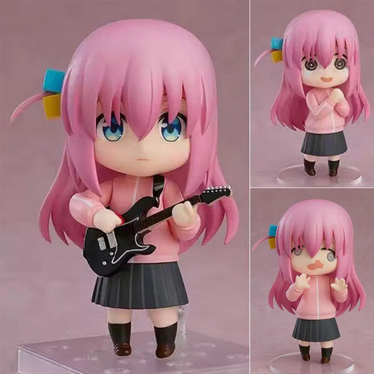 PVC Anime Collectible Figurine with Interchangeable Additions for Action Poses, Featuring a Girl Guitarist with Pink Hair, Perfect for Decoration And Display, an Ideal Gift for Fans
