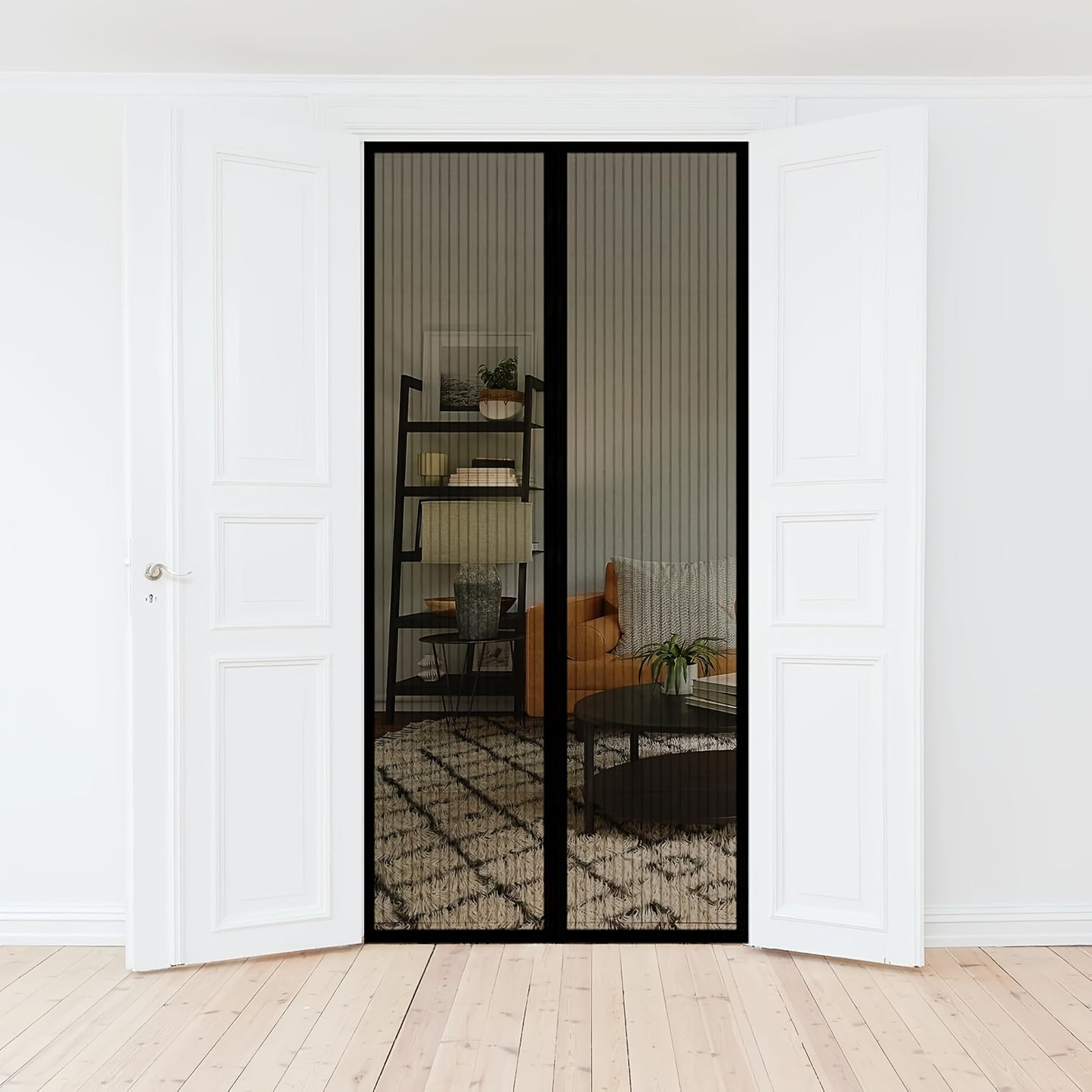 Heavy-Duty Magnetic Screen Door - Self-Sealing, Hands-Free Mesh for Insect Protection, Pet & Youngsters Friendly, Easy Installation with Magnetic Strips, Durable Nylon Material, Bohemian Style, Hand Wash Only, Insect Barrier Door | Mesh Partition