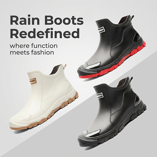 Fashionable Rain Boots | Unisex Ankle Boots - Available in All Sizes, Suitable for All Seasons, Lightweight And Comfortable, Perfect for Everyday Wear, Ideal for Outdoor Activities, Rainy Days, Muddy Areas, Music Festivals